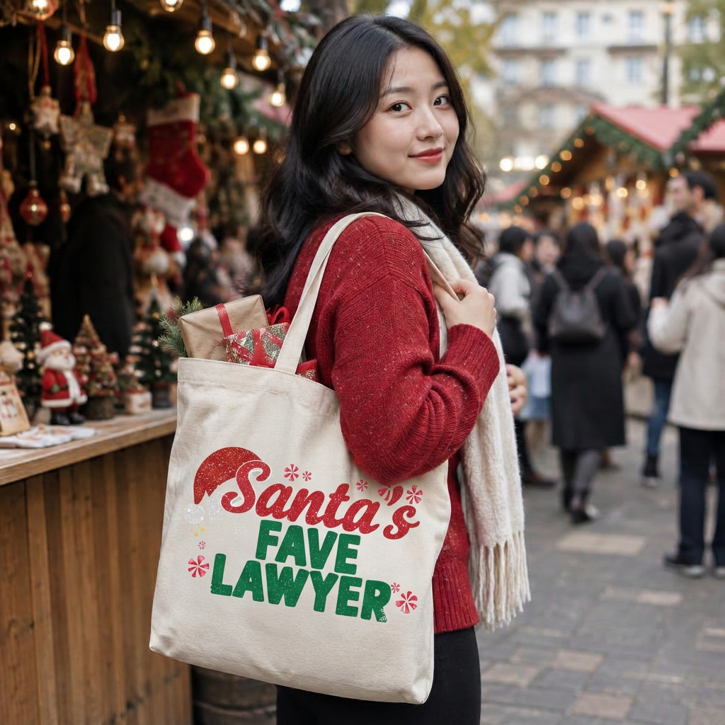 Customizable Tote Bag shown in use